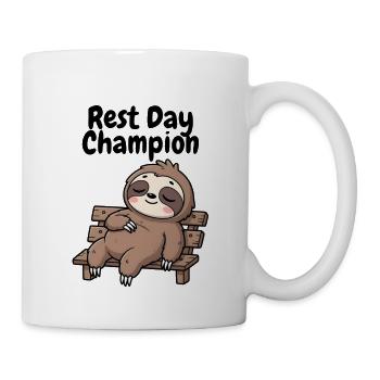 Rest Day Champion Sloth - Mug - white - Right