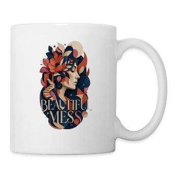 Beautiful Mess – Surreal Aesthetics & Art Collage - Mug - white - Right
