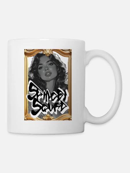 Monochrome Noir Graffiti Frame - Mug - white