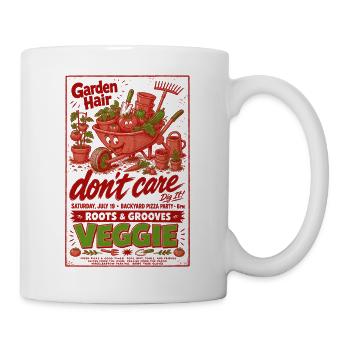 Organic Gardening Garden Hair Veggie Roots - Mug - white - Right