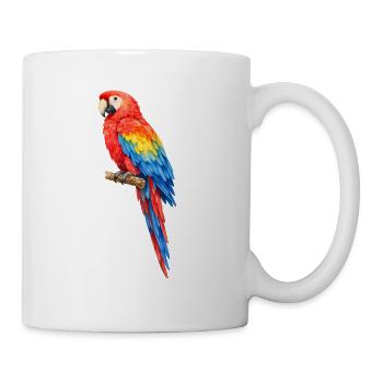 Vibrant parrot coloring - Mug - white - Right
