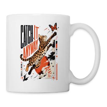 Attrapez-le quand même – Saut dynamique du chat Bengal - Mug blanc - blanc - Droite