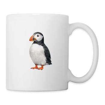 Puffin Watercolor Illustration - Mug - white - Right