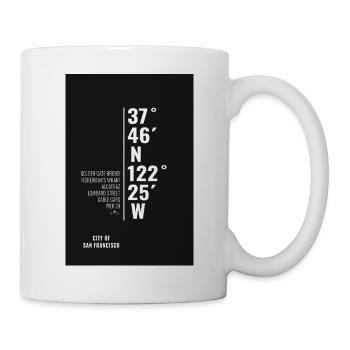 San Francisco Coordinates Poster - Mug - white - Right
