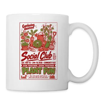 Urban Gardening Gardening Obsessed Social Club - Mug - white - Right