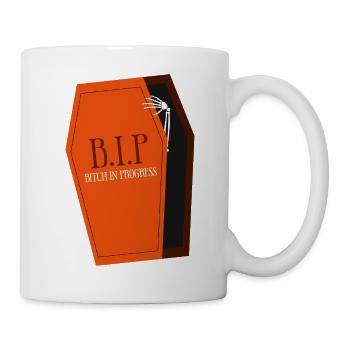 B.I.P. Sarg-Druck - Tasse - Weiß - Rechts