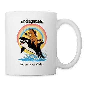 Pony on Orca – Absurd Chaos - Mug - white - Right