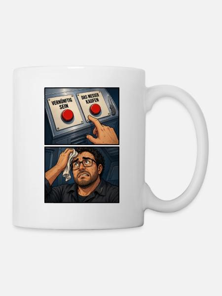 Vernünftigkeit vs Impuls-Moment - Tasse - Weiß