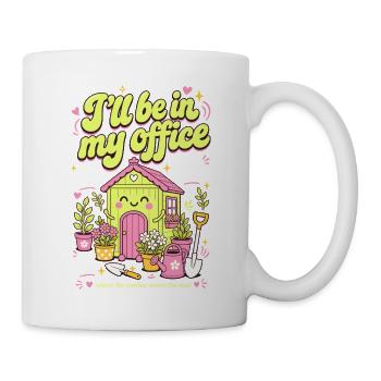 Je vais être dans mon bureau Jardinage bio - Mug blanc - blanc - Droite