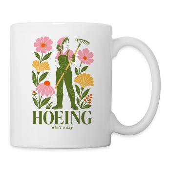 Hacken ist nicht einfach, biologische Gartenpflanzen - Tasse - Weiß - Rechts