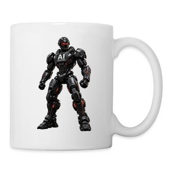 AI-Modified Mech Warrior - Mug - white - Right