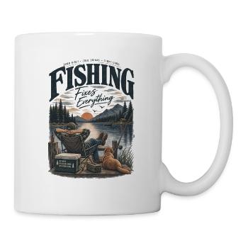Pêche - Mug blanc - blanc - Droite