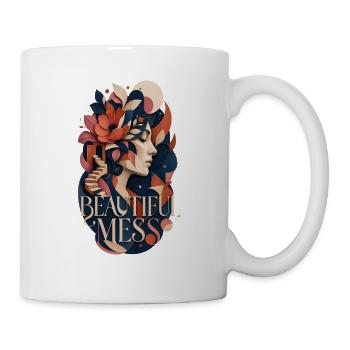 Beautiful Mess – Modern Art Collage - Mug - white - Right