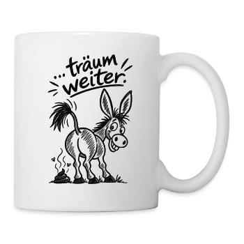 Goldesel Cartoon - Tasse - Weiß - Rechts