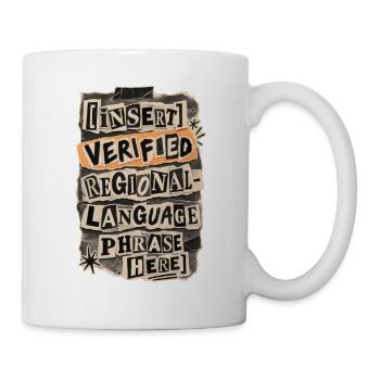 Typographic Collage Regional Phrases - Mug - white - Right
