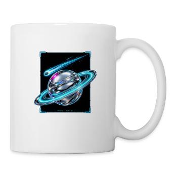 Saturn's neon Orb - Mug - white - Right