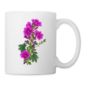 Fleurs de geranium pourpres - Mug blanc - blanc - Droite