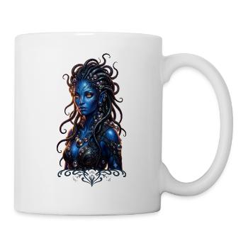 Blue Goddess of Luminous Tentacles - Mug - white - Right