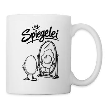 Ei im Spiegel, Spiegelei - Tasse - Weiß - Rechts