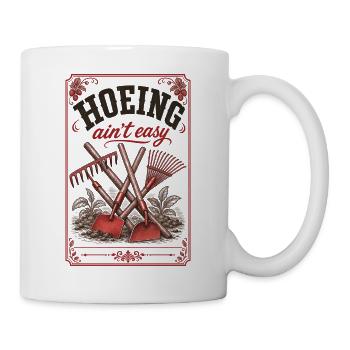 Houer n’est pas facile. Le jardinage biologique - Mug blanc - blanc - Droite