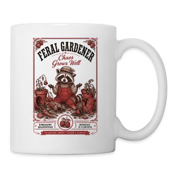 Feral Gardener Chaos Grows Well Gardening - Mug - white - Right