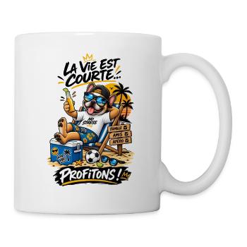 Chien détendu plage No Stress - Mug blanc - blanc - Droite