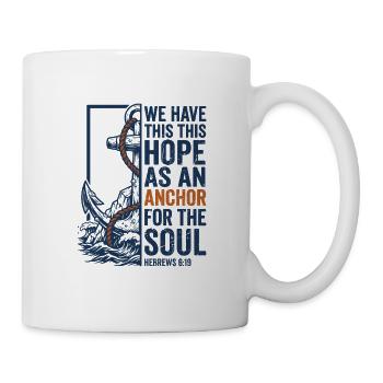 Hope as an anchor for the soul - Mug - white - Right