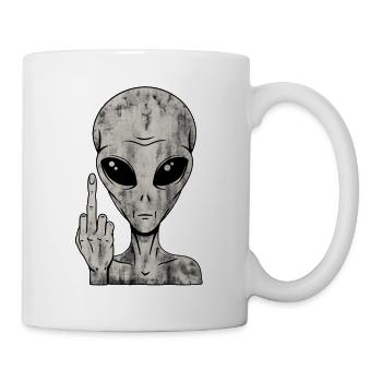 Alien Fuck Off – Middle Finger - Mug - white - Right