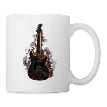 Burning Guitar – Dark Rock Shirt - Mug - white - Right