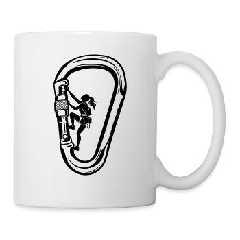 Climbing Carabiner Girls Women - Mug - white - Right