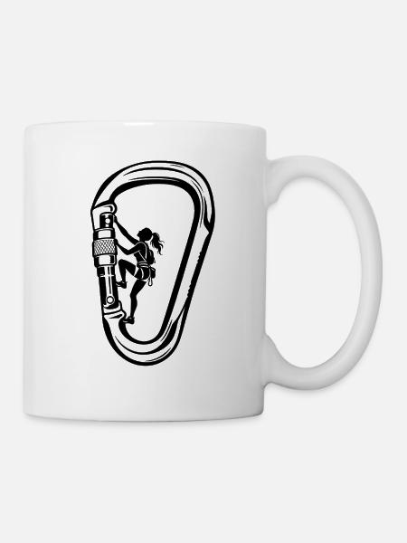 Klettern Karabiner Mädchen Frauen - Tasse - Weiß