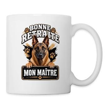 Bonne retraite mon maître - Mug blanc - blanc - Droite