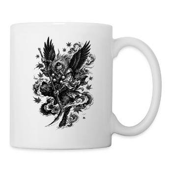 Japanese Tengu in Irezumi Tattoo Style - Mug - white - Right