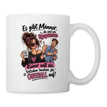 Pop up Männer  - Tasse - Weiß - Rechts