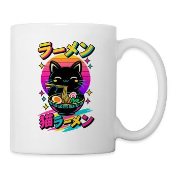 Kawaii Katzen Ramen Anime - Tasse - Weiß - Rechts