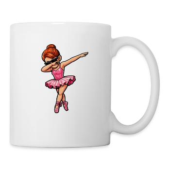 Dabbing Rothaarige Ballerina - Tasse - Weiß - Rechts