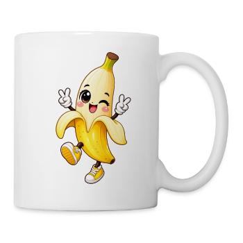 Winking Banana Cartoon Vibe - Mug - white - Right
