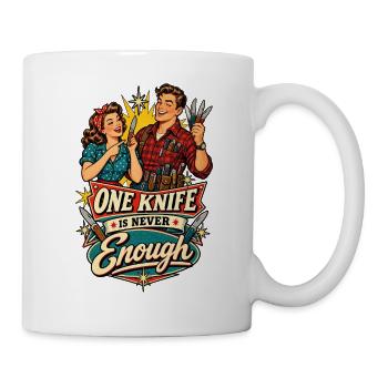 A knife is never enough - Mug - white - Right