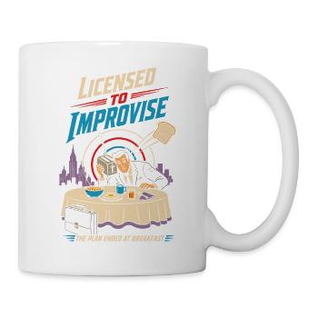 Licensed to Improvise Breakfast Chaos - Mug - white - Right