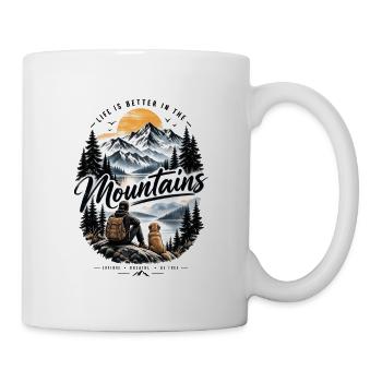 La vie est meilleure à la montagne – Adventur en plein air - Mug blanc - blanc - Droite