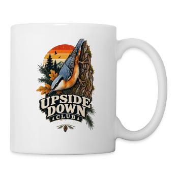 Kleiber Upside Down Club Natur-Badge Vintage  - Tasse - Weiß - Rechts
