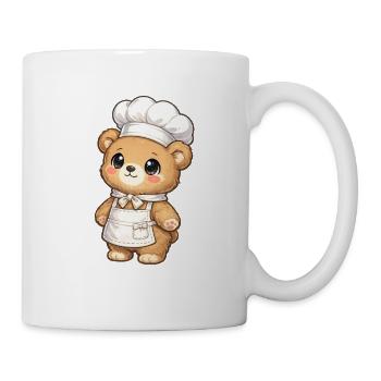 Kochbärchen Chef Illustration - Tasse - Weiß - Rechts