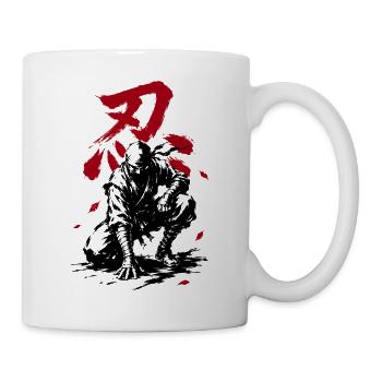 Shinobi Ninja with Japanese Kanji - Mug - white - Right