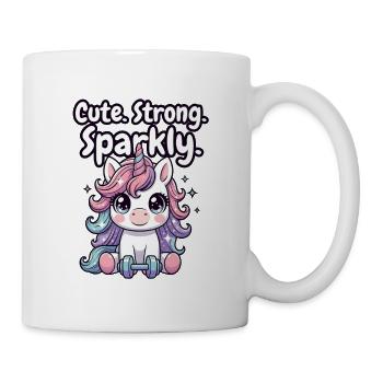 Unicorn Fitness Sparkle - Mug - white - Right