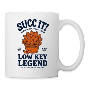 Succ It Low Key Legend Organic Succulent Lover - Mug blanc - blanc - Droite