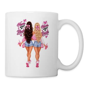 Nie ohne meine Blonde, niemals ohne meine Brünette - Tasse - Weiß - Rechts
