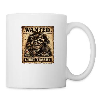 Raccoon Dumpster Poster Wanted - Mug - white - Right