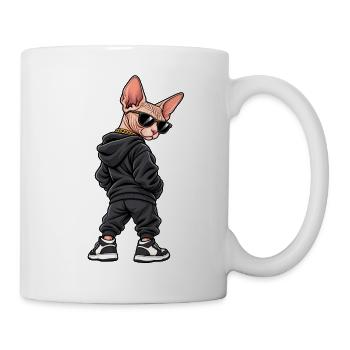 Streetwear Chat Gangster Sphinx Cool - Mug blanc - blanc - Droite