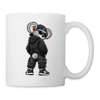 Cool gangster koala in streetwear style - Mug - white - Right