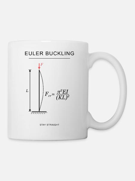 Stay Straight – Euler Buckling  Description: - Tasse - Weiß